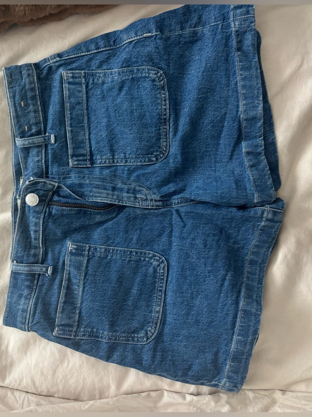 Denim Madewell Shorts with Front Patch Pockets - Blue